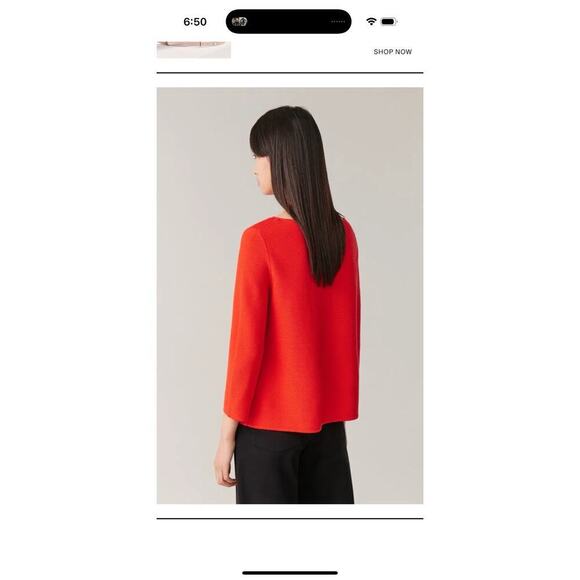 COS Merino Wool Orange A-Line Sweater Jumper Top Womens Medium - Picture 9 of 9